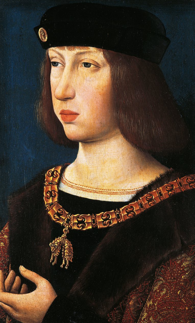 Porträt von Philipp I. von Kastilien, genannt der Schöne, Königsgemahl von Kastilien und León von Flemish School