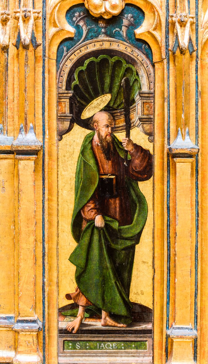Reliquienschrein, Heiliger Jakobus der Jüngere mit Keule von Flemish School