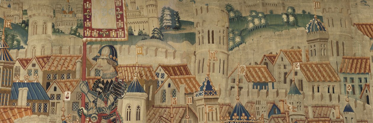 Wandteppich, der die Eroberungen von König Alfons V. von Portugal zeigt (Detail) von Flemish School