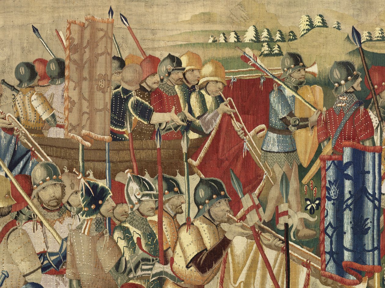 Wandteppich, der die Eroberungen von König Alfons V. von Portugal zeigt (Detail) von Flemish School