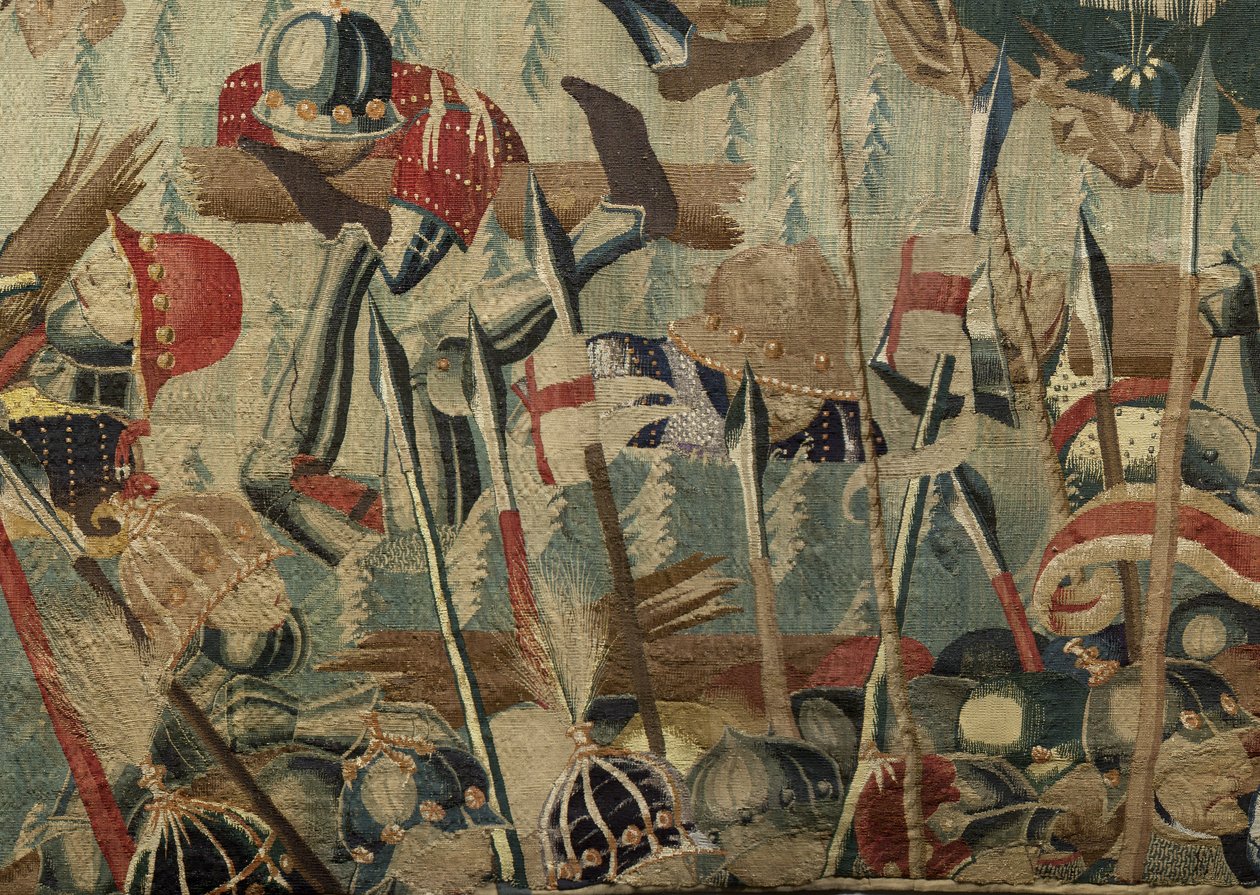 Wandteppich, der die Eroberungen von König Alfons V. von Portugal zeigt, Tournai. Detail. von Flemish School