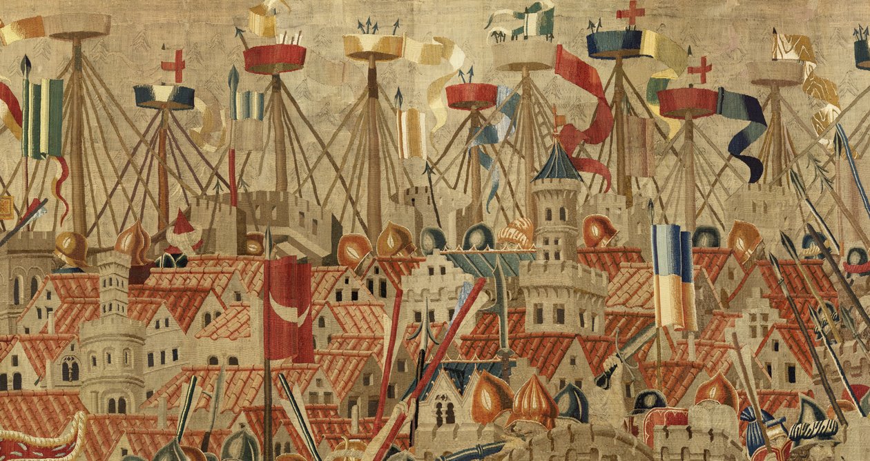 Wandteppich, der die Eroberungen von König Alfons V. von Portugal zeigt von Flemish School