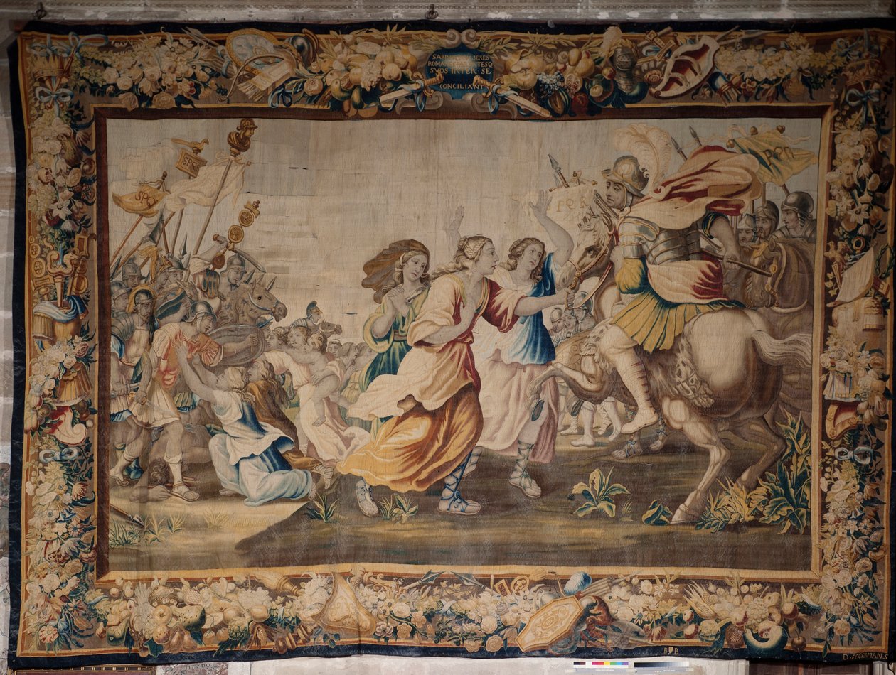 Die Kathedrale. Die Kathedralsammlung. Flämischer Wandteppich. Die Geschichte Roms (?). Signiert: „BB D EGGERMANS. Ian Le Clerc, D Eggermans“. Brüssel. Anfang 17. Jahrhundert. von Flemish School