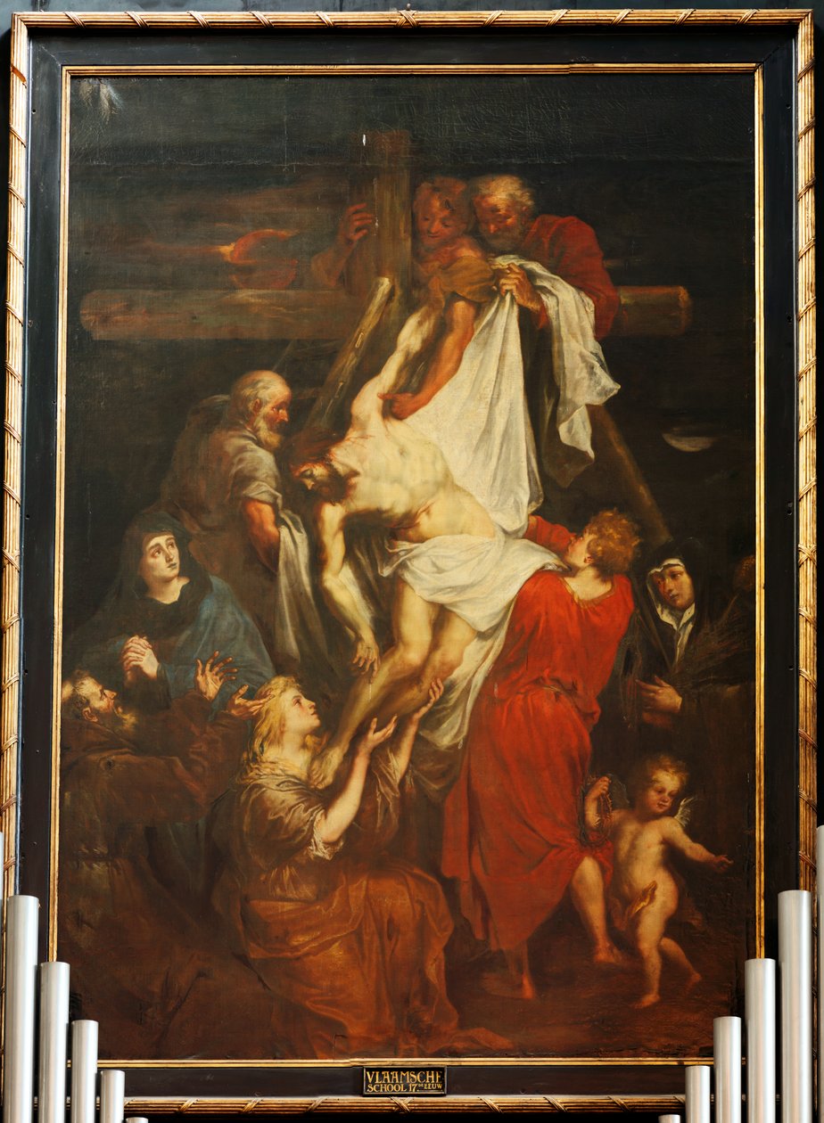 Der Hochaltar. Das Gemälde. Flämischer Meister. 17. Jahrhundert von Flemish School