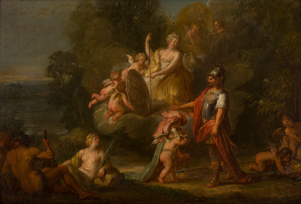 Venus gibt Aeneas Waffen, c.1400-1699 von Flemish School