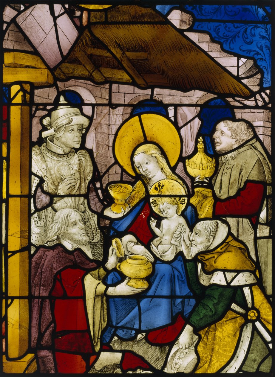 Fenster mit der Anbetung der Könige von Flemish School