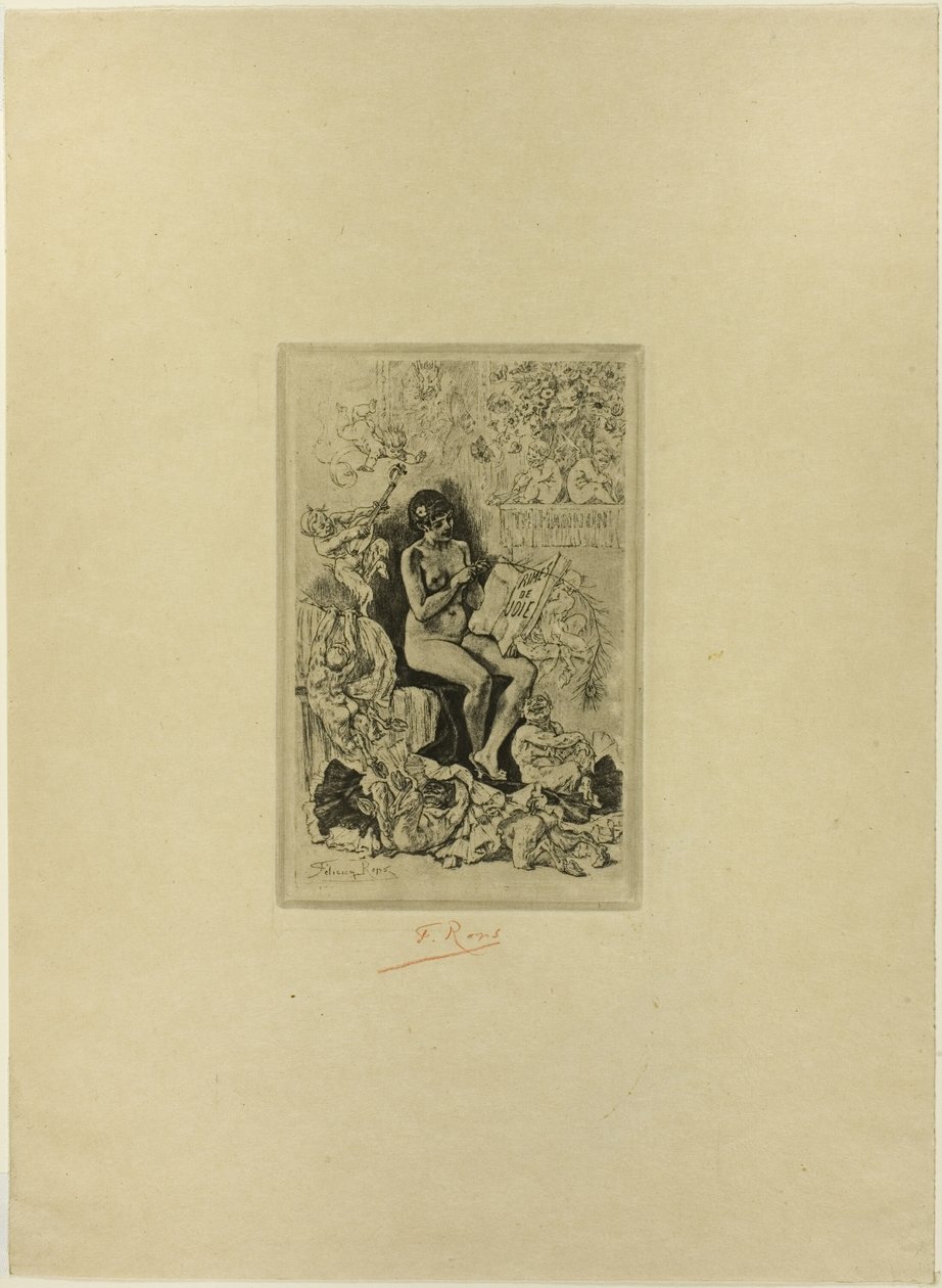 Frontispiz für Rimes de Joie von Félicien Rops