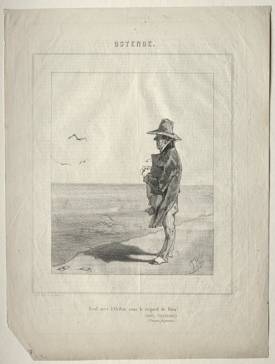 Ostende (Allein mit dem Ozean unter dem Blick Gottes!) von Félicien Rops