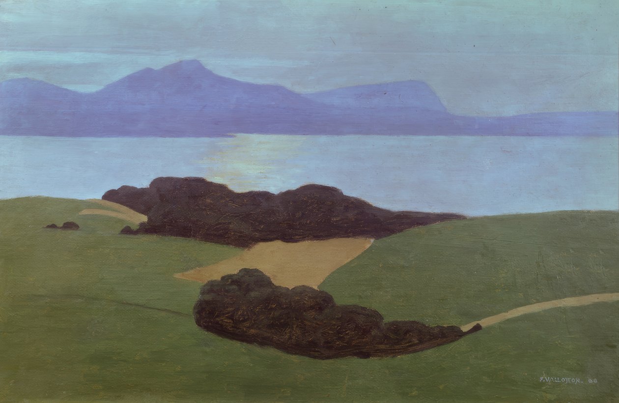 Blick aus der Gegend von Cheseaux-Romanel auf den Genfersee von Félix Vallotton