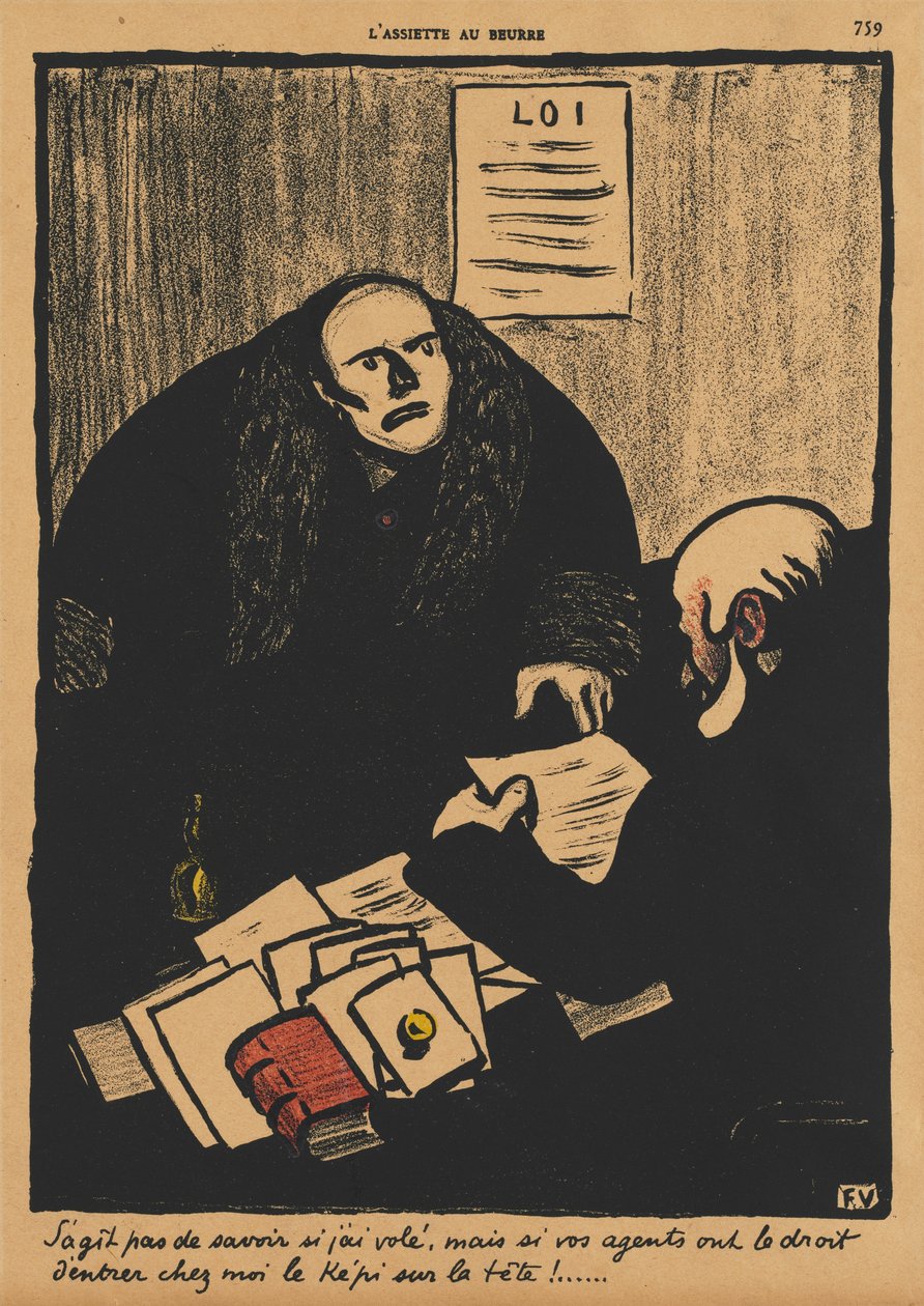 Verbrechen und Strafen II, 759: Die Frage ist nicht, ob... von Félix Vallotton
