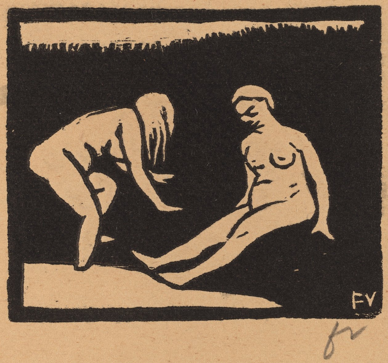 Aus dem Wasser steigen von Félix Vallotton