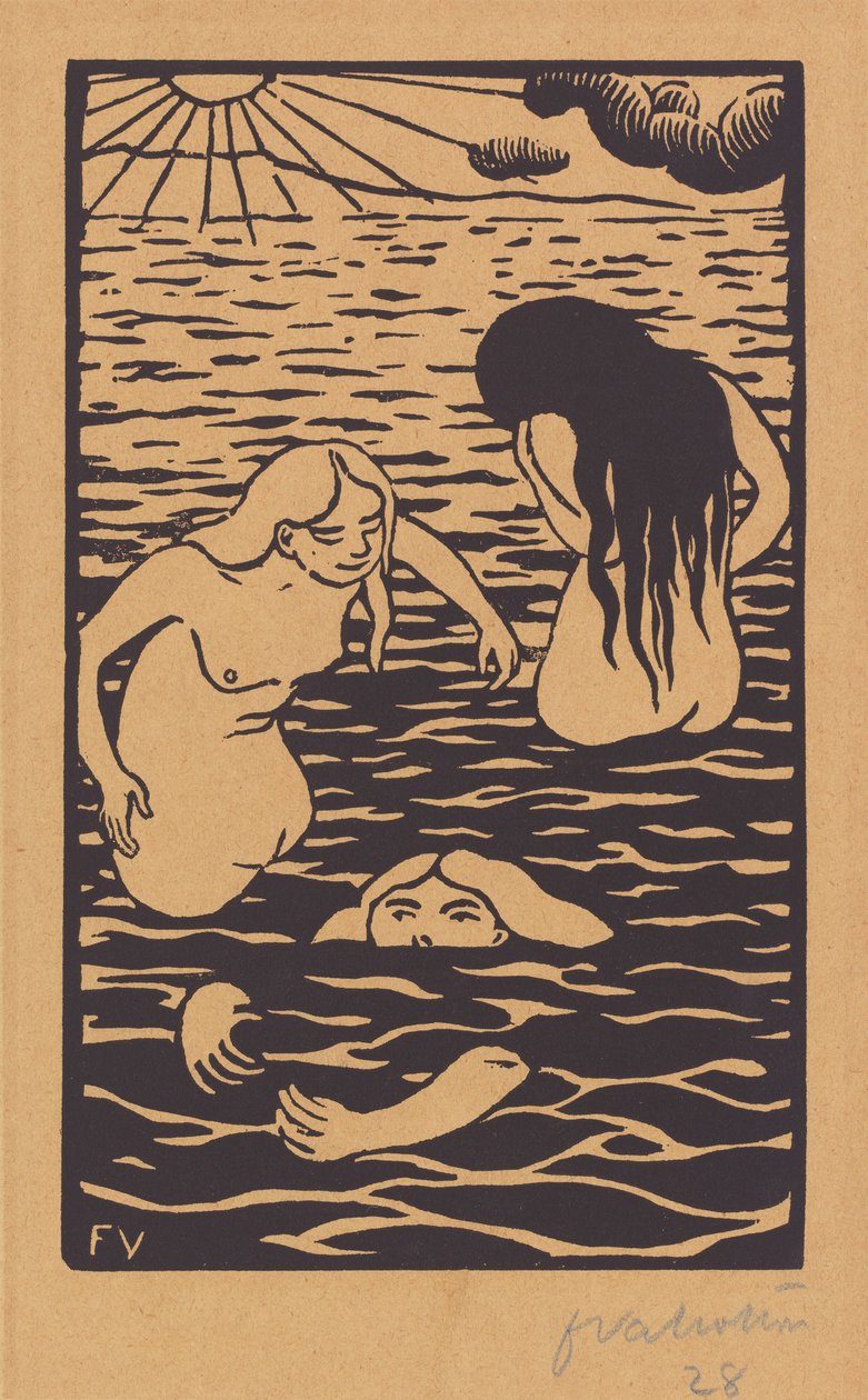 Drei Badende, 1894 von Félix Vallotton