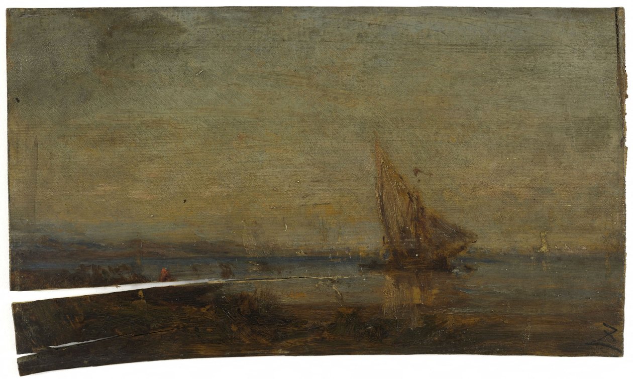 Vor Martigues, das gelbe Segel von Félix Ziem