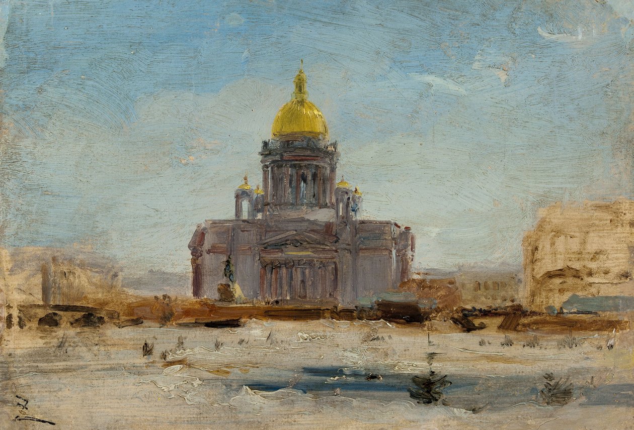 Sankt Petersburg, Sankt Isaak, zwischen 1-1844 und 9-1844 von Félix Ziem