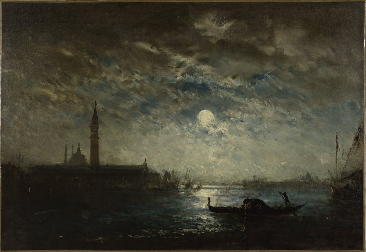 Venedig und der Campanile im Mondlicht, zwischen 1870 und 1890 von Félix Ziem