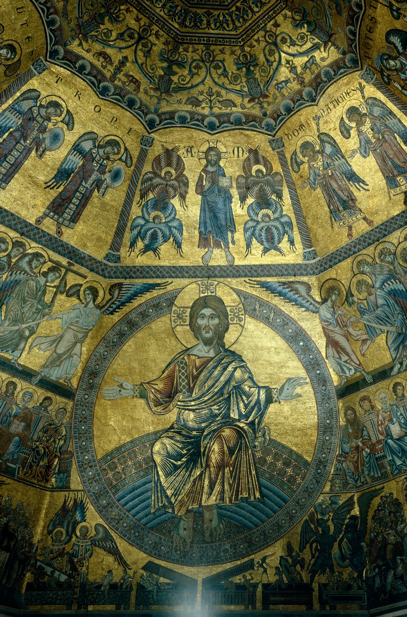 Mosaik an der Kuppeldecke des Baptisteriums von St. Johannes, Florenz von Florentine School
