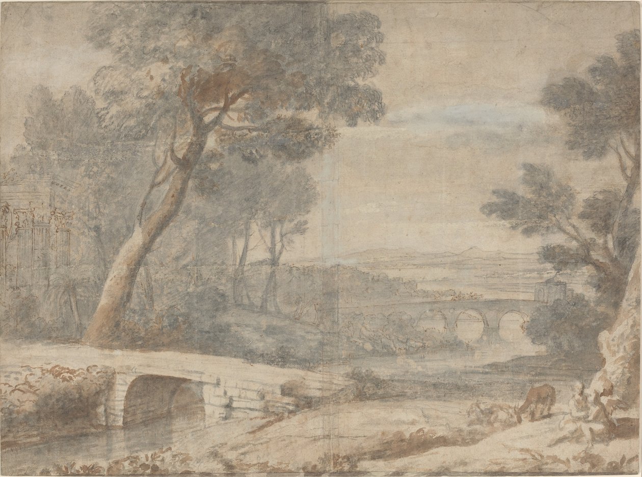 Die Rast auf der Flucht nach Ägypten von Follower of Claude Lorrain