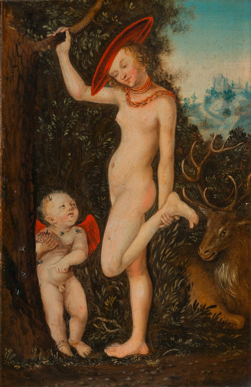 Venus und Amor als Honigdieb von Follower of Lucas Cranach the Elder