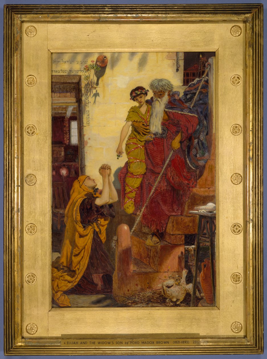 Elija und der Sohn der Witwe von Ford Madox Brown