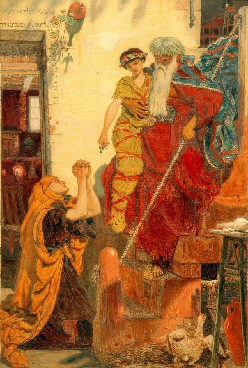 Elias und der Sohn der Witwe von Ford Madox Brown