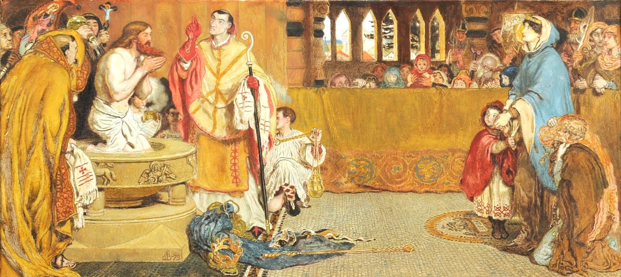 Die Taufe des Heiligen Edwin von Ford Madox Brown