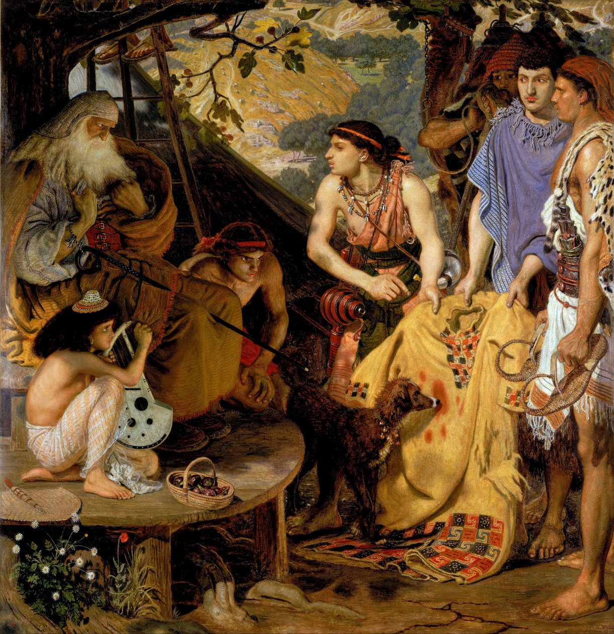Der Mantel der vielen Farben von Ford Madox Brown