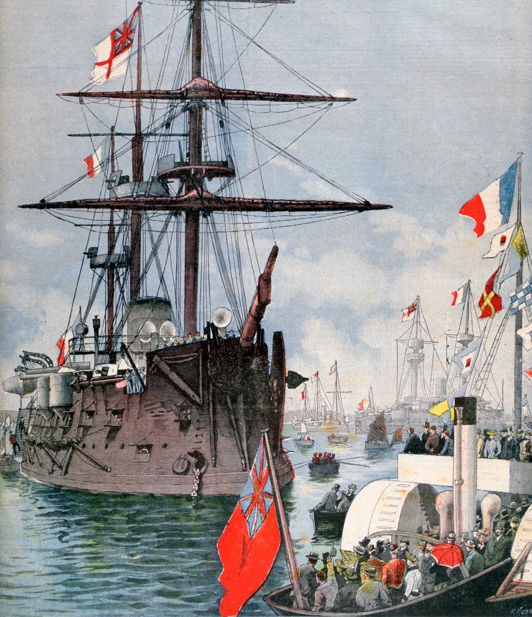 Französische Flottille im Hafen von Portsmouth, 1891 von Fortuné Méaulle