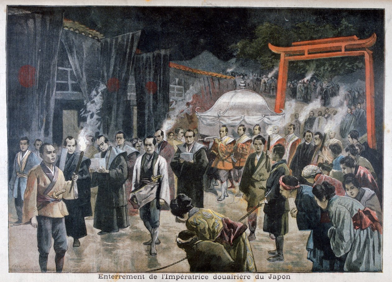 Beerdigung der Kaiserinwitwe von Japan von Fortuné Méaulle