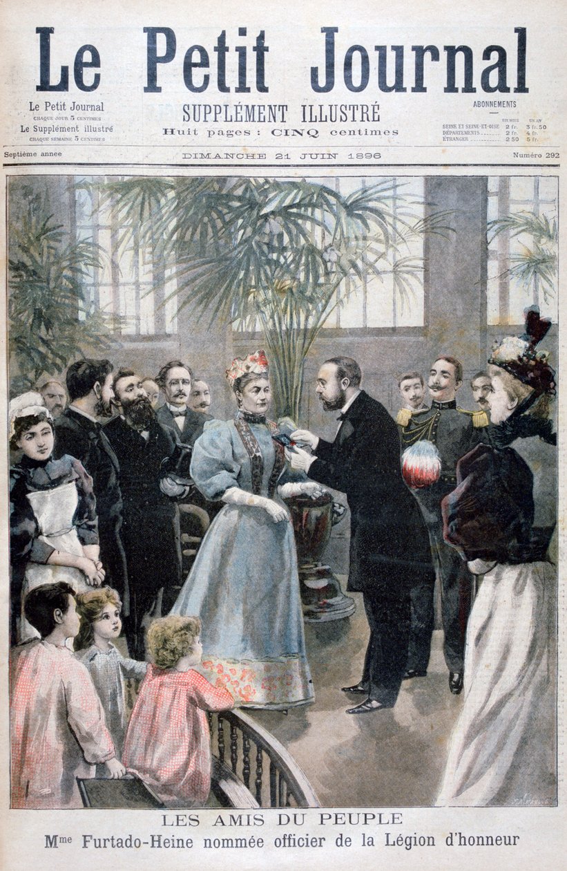 Frau Furtado-Heine zum Offizier der Ehrenlegion ernannt, 1896 von Fortuné Méaulle