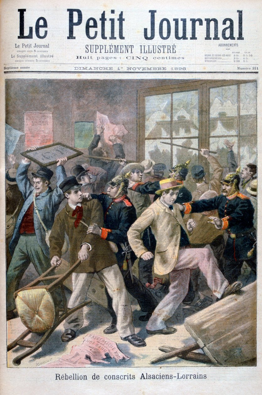 Rebellion der Elsass-Lothringer Wehrpflichtigen, 1896 von Fortuné Méaulle
