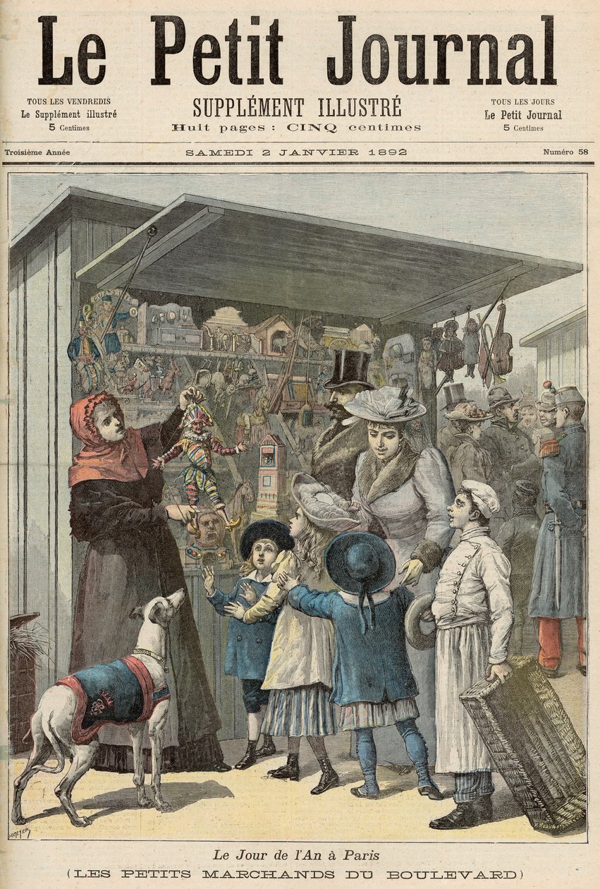 Neujahrstag in Paris: Die kleinen Stände am Boulevard, Titelblatt von 