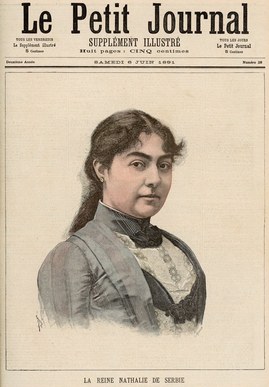 Königin Natalija von Serbien (1859-1941) aus 