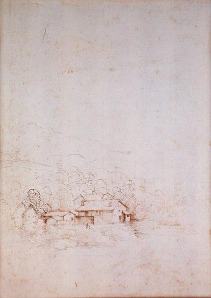 Ein Bauernhof zwischen Bäumen (verso) von Fra Bartolomeo
