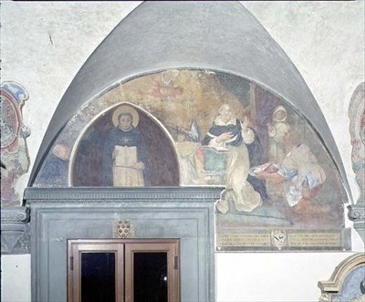 Die wunderbare Entdeckung des Schlüssels zum Gürtel des St. Antoninus, Lünette von Fra (c.1387 1455) Angelico