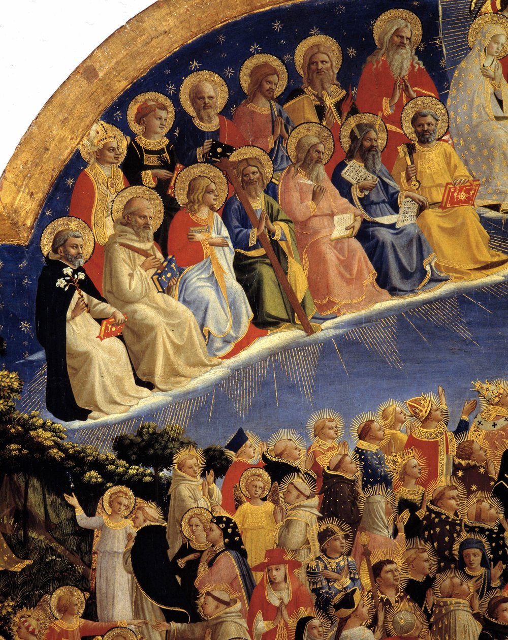Das Jüngste Gericht: Detail der Heiligen im Paradies. Gemälde von Guido di Pietro (Fra Angelico) von Fra  Angelico