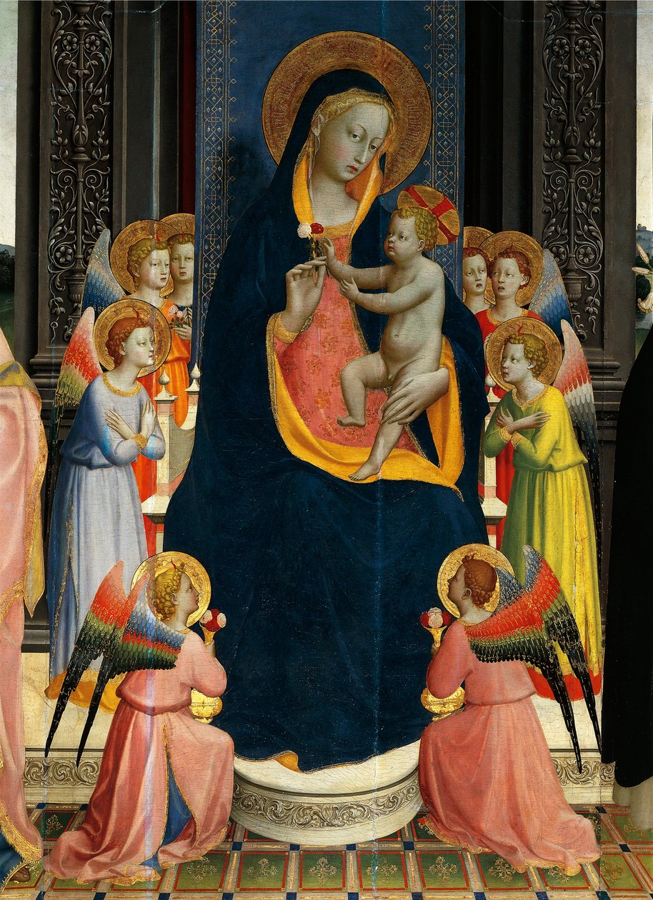 Madonna und Kind auf dem Thron mit Heiligen (Detail) von Fra (c.1387 1455) Angelico