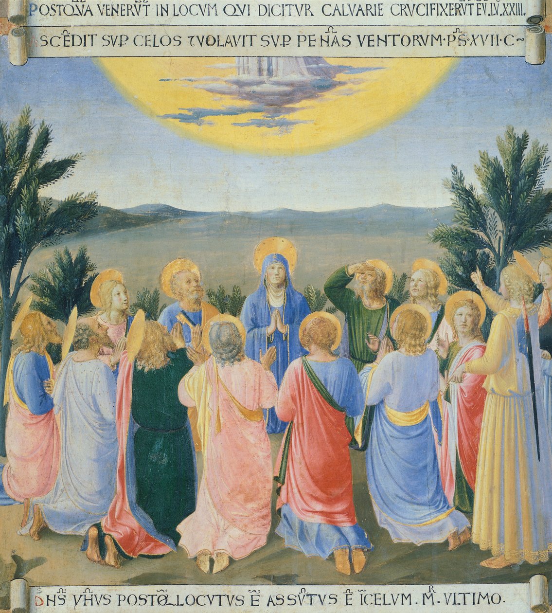 Einfügung der Himmelfahrt, Panel aus dem Armadio degli Argenti (Silbertruhe) mit dem Leben Jesu von Giovanni da Fiesole genannt Fra Angelico (1400-ca. 1455), Tempera auf Holz von Fra (c.1400 55) Angelico