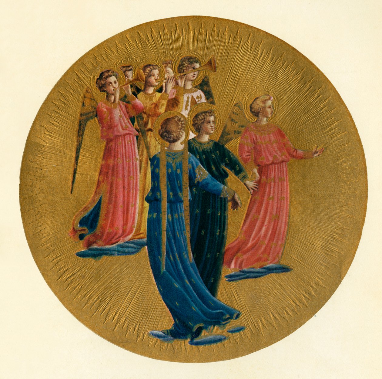 Detail aus der Krönung der Jungfrau, 15. Jahrhundert, um 1909 von Fra Angelico