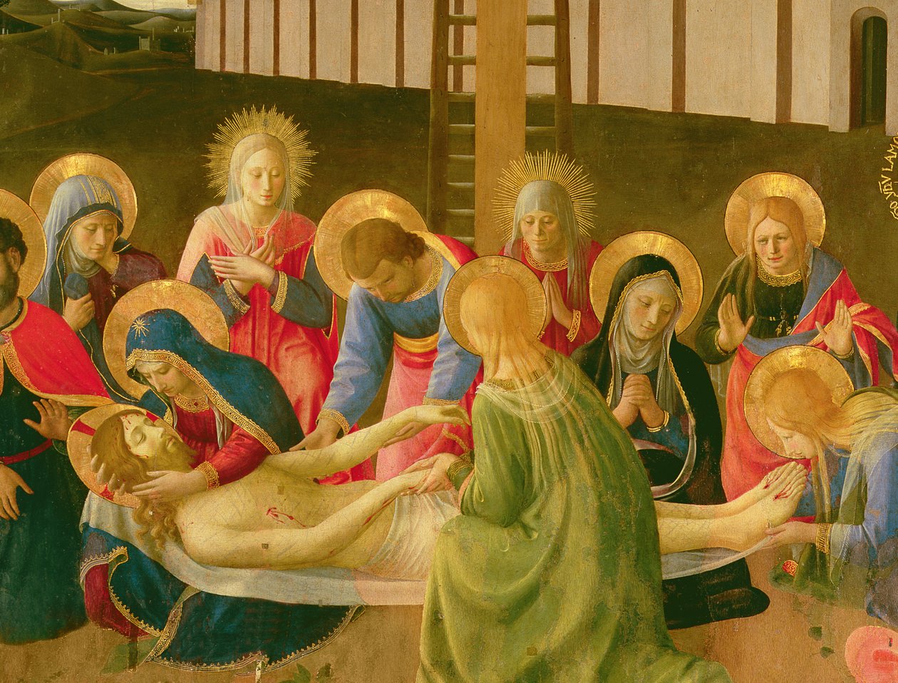 Beweinung Christi, 1436-41 (Detail) von Fra Angelico