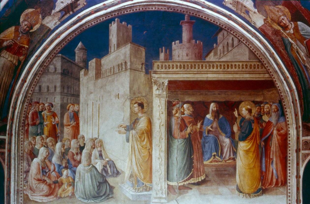 St. Stephan predigt, Mitte des 15. Jahrhunderts von Fra Angelico