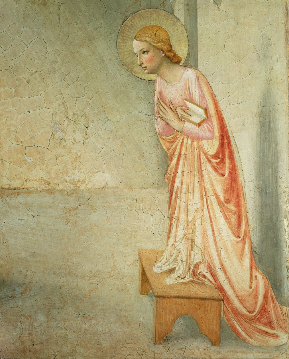 Die Verkündigung, Detail der Jungfrau, 1442 (Detail) von Fra Angelico