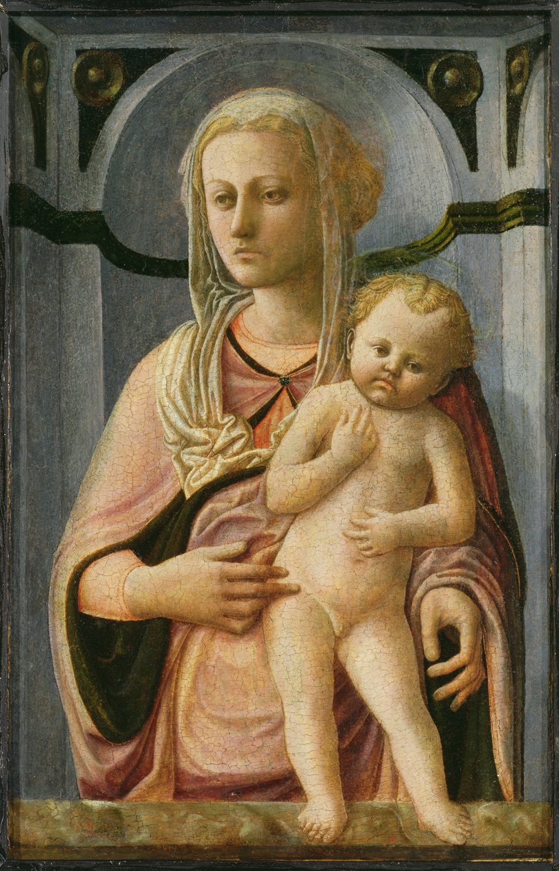 Madonna mit Kind (Detail), ca. 1435 von Fra Filippo Lippi