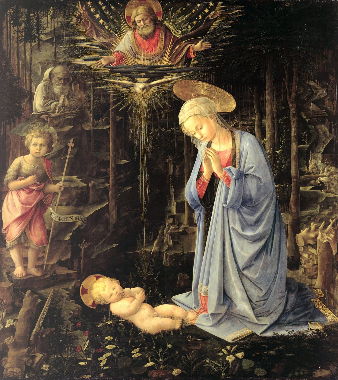 Die Anbetung im Wald, 1459 von Fra Filippo Lippi