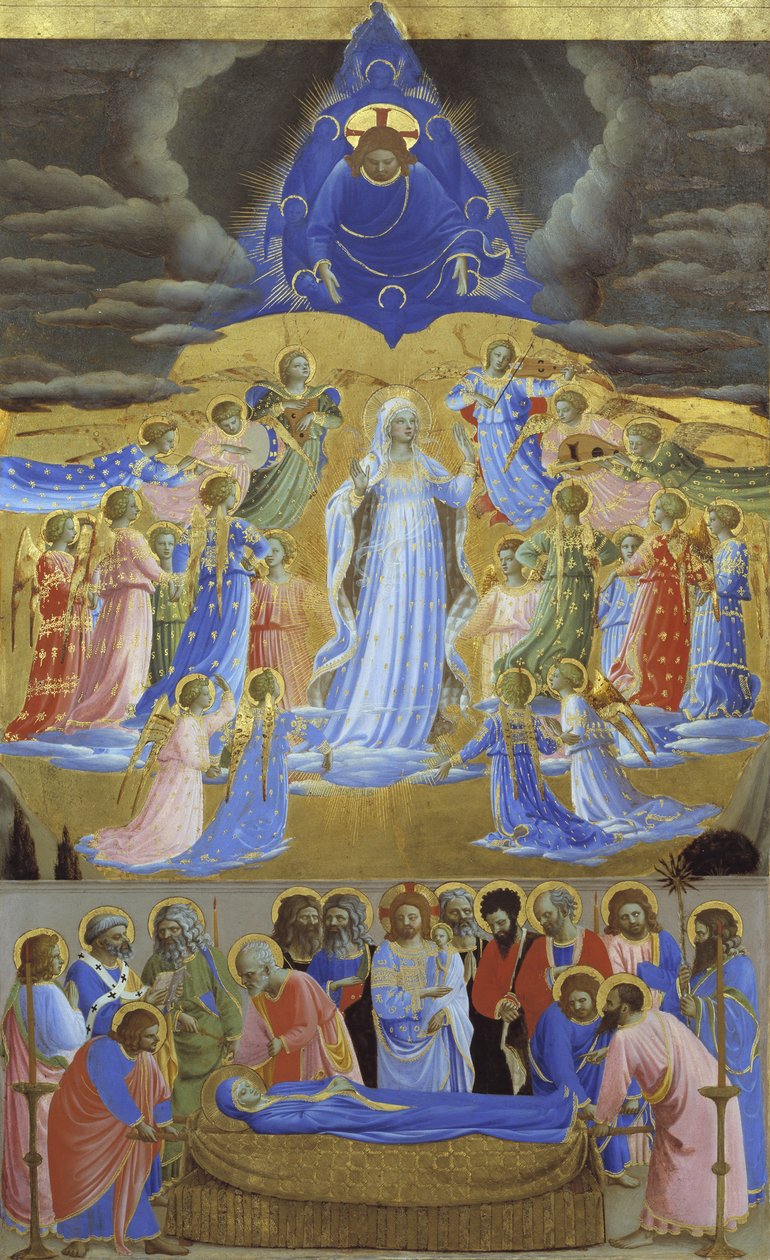 Tod und Himmelfahrt der Jungfrau Maria, ca. 1432 von Fra Giovanni Angelico da Fiesole