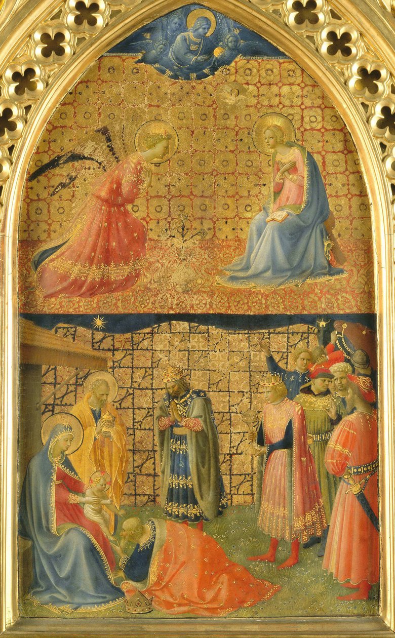 Die Verkündigung und die Anbetung der Könige von Fra Giovanni Angelico da Fiesole