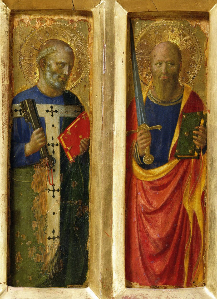 Die Apostel Petrus und Paulus vom Perugia-Altar von Fra Giovanni Angelico da Fiesole