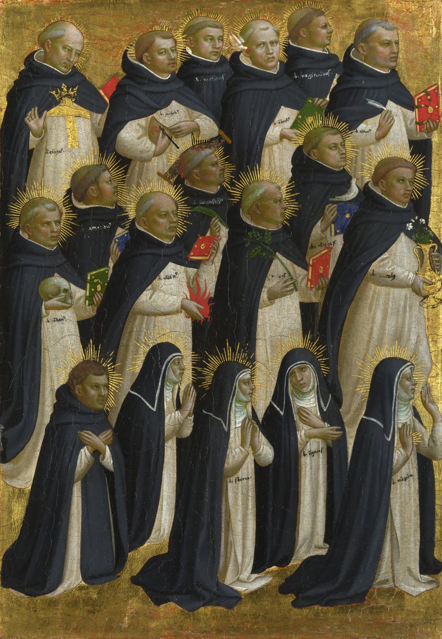 Das Dominikaner-gesegnete Panel vom Fiesole San Domenico Altarbild, um 1423-1424 von Fra Giovanni Angelico da Fiesole