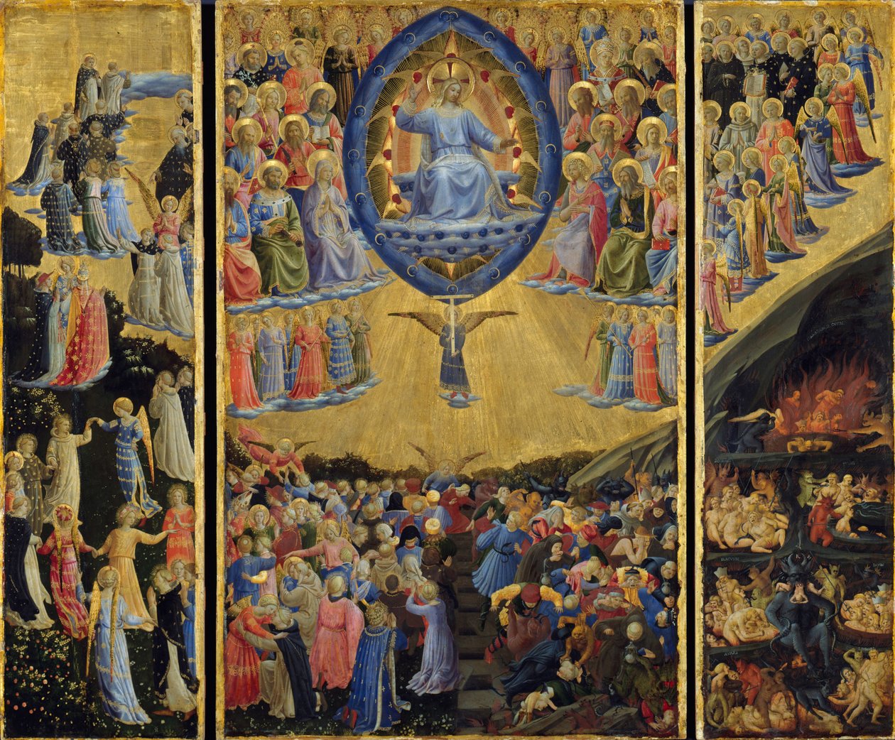 Das Jüngste Gericht Flügelaltar, frühes 15. Jahrhundert von Fra Giovanni Angelico da Fiesole