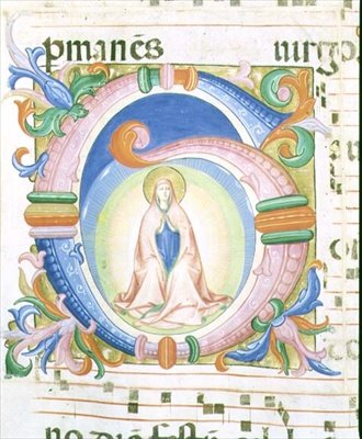 Missale 558 f.92 Historisierte Initiale 