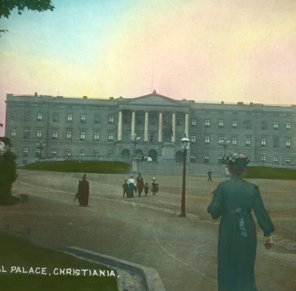 Der Königspalast, Christiania, Oslo, Norwegen, spätes 19. - frühes 20. Jahrhundert von Fradelle and Young